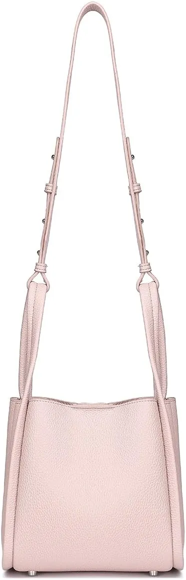 Leather Tote Bag Slouchy Handbag with Zipper Stylish for Women's