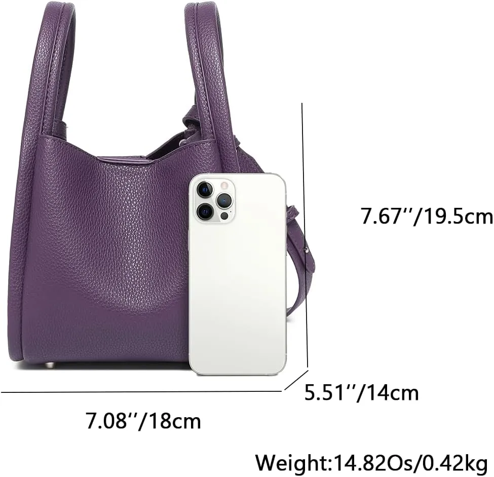 Leather Tote Bag Slouchy Handbag with Zipper Stylish for Women's