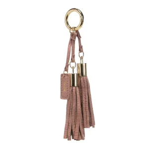 LEATHER TWIN TASSEL ROSE