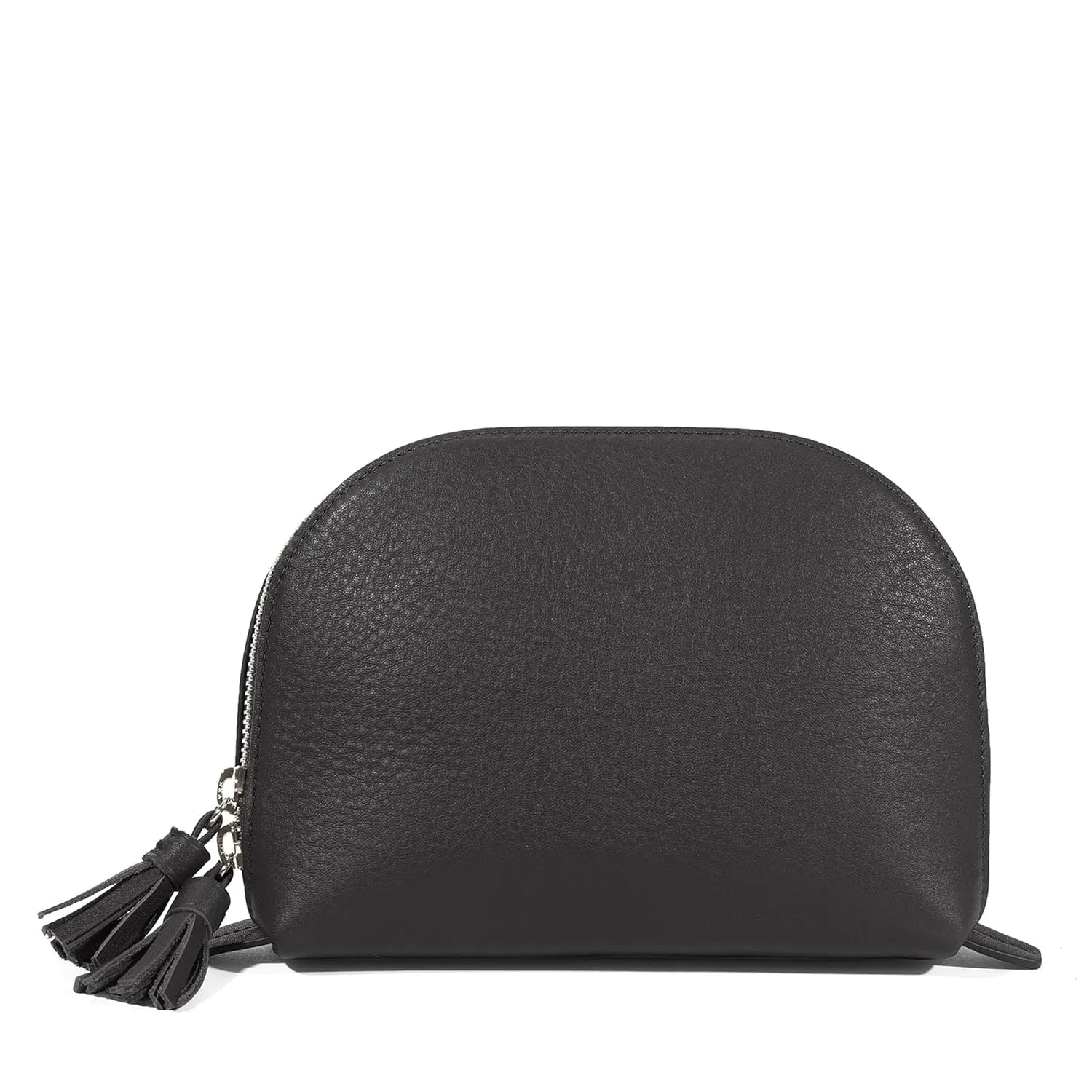 Leatherology Black Onyx Medium Clamshell Makeup Bag
