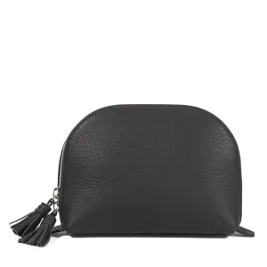 Leatherology Black Onyx Medium Clamshell Makeup Bag