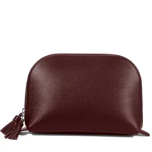 Leatherology Bordeaux Large Clamshell Makeup Bag