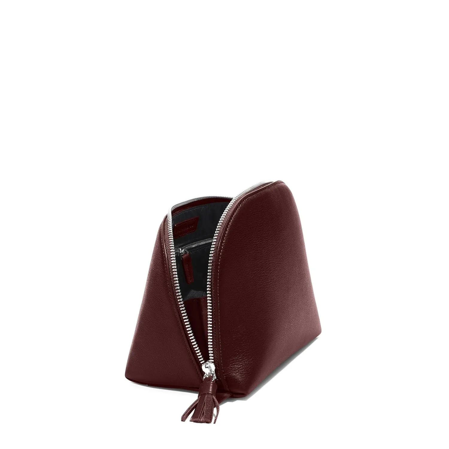 Leatherology Bordeaux Large Clamshell Makeup Bag