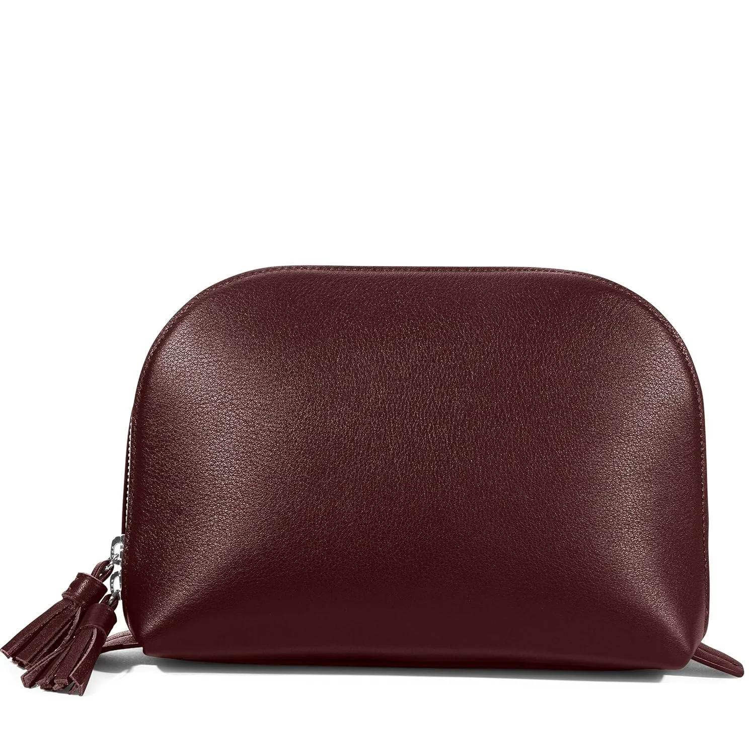 Leatherology Bordeaux Large Clamshell Makeup Bag