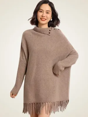 Lila - Cashmere Fringe Sweater Dress