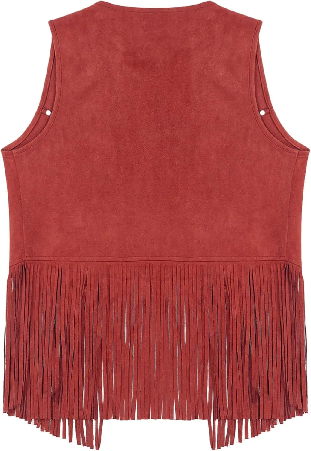 Linjinx Men's Cowboy Costume Fringe Waistcoat Faux Suede Sleeveless Vest Halloween Cosplay Outfits