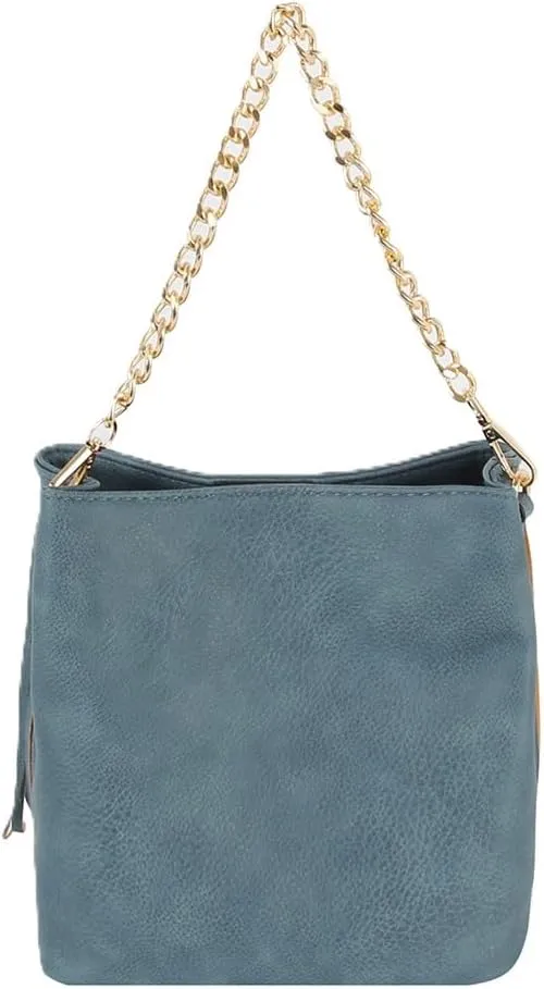 LM Women Fringed Tassel Shoulder Leisure Bag(CH018-BK)