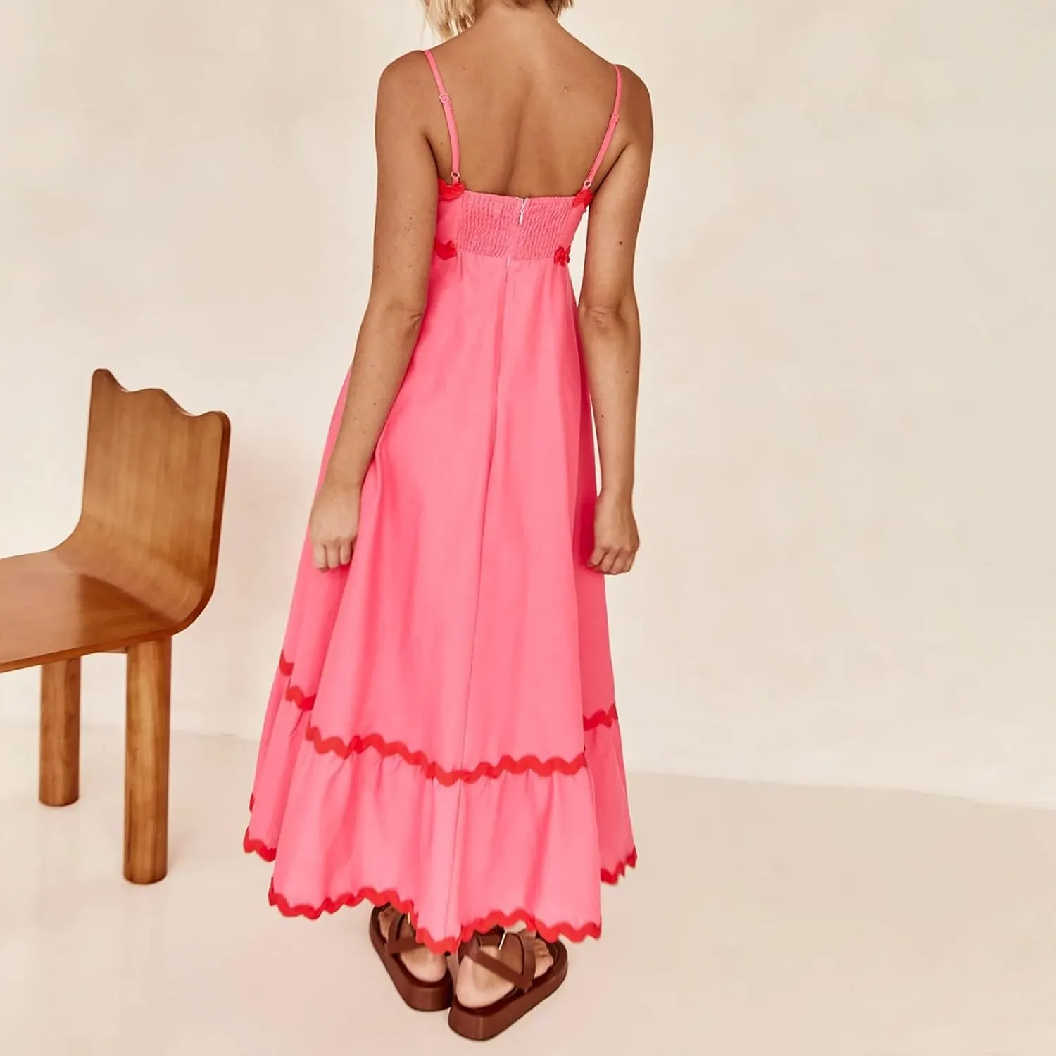 Long Dresses for Women 2025 Trendy Sexy Halter Y2K Maxi Dresses Casual Loose Summer Tank Sundresses Wedding Dress