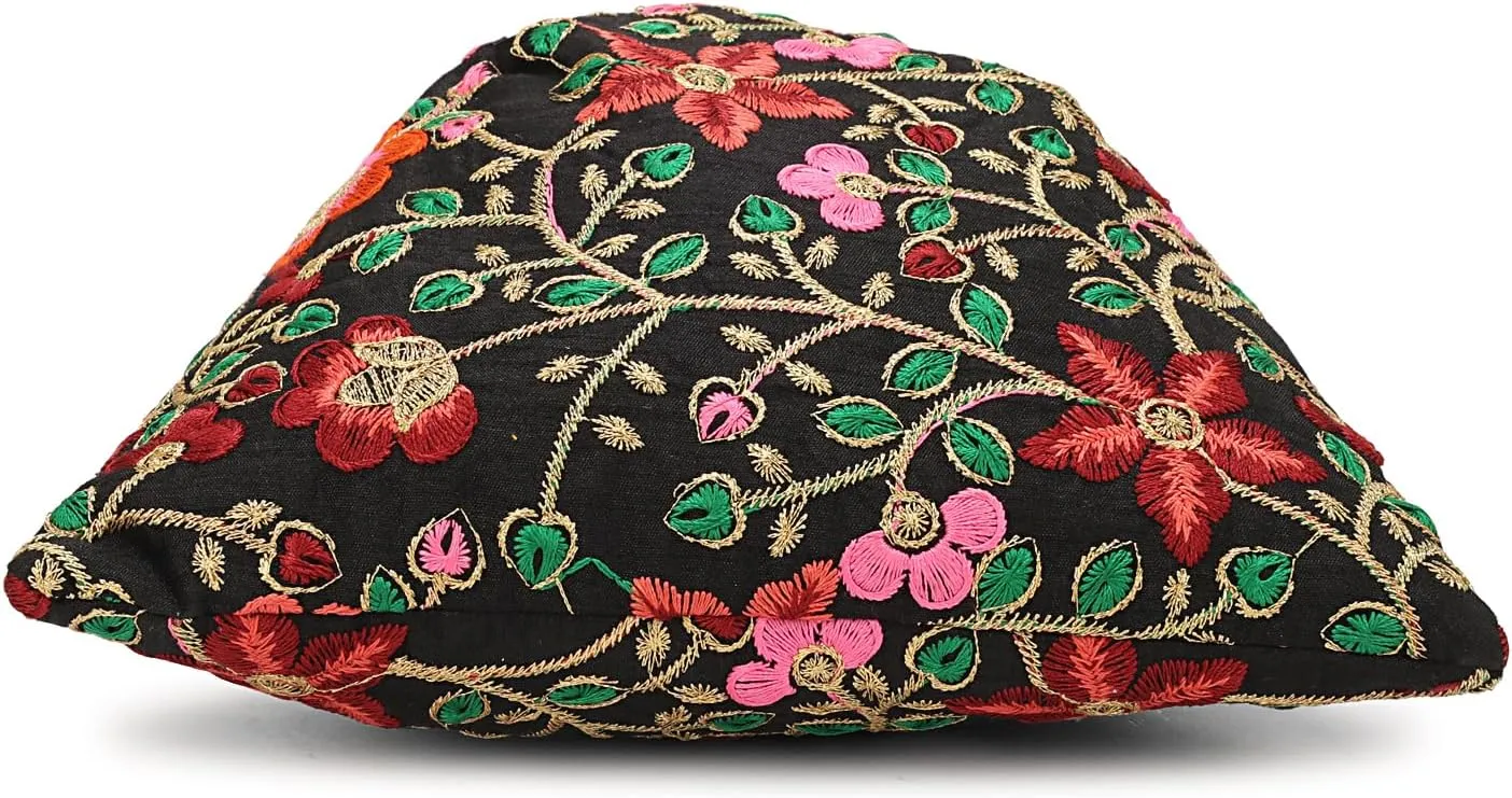 LONGING TO BUY Indian Embroidered Pearl Potli Bag For Women, Sequence Design with Tassel, Wedding Potli Bags