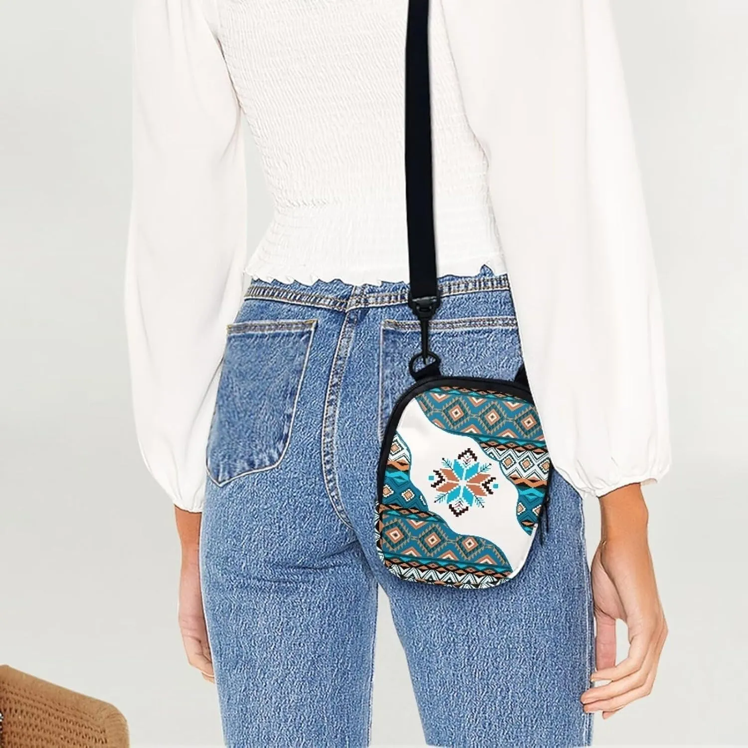 Lotusorchid Sling Cell Phone Purse, Crossbody Mini Wallet Purse Shoulder Handbag with Adjustable Straps