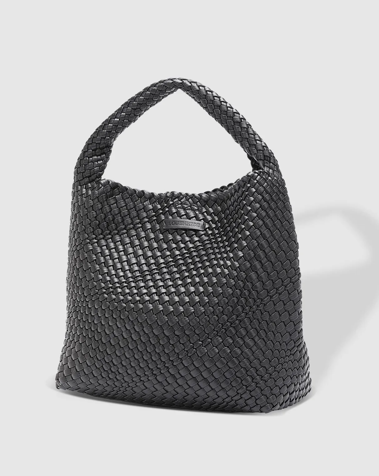 LOUENHIDE GABBY WOVEN SHOULDER BAG - BLACK