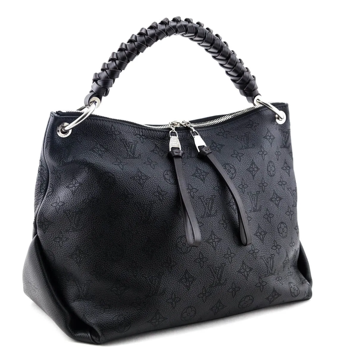 Louis Vuitton Black Mahina Beaubourg Hobo MM