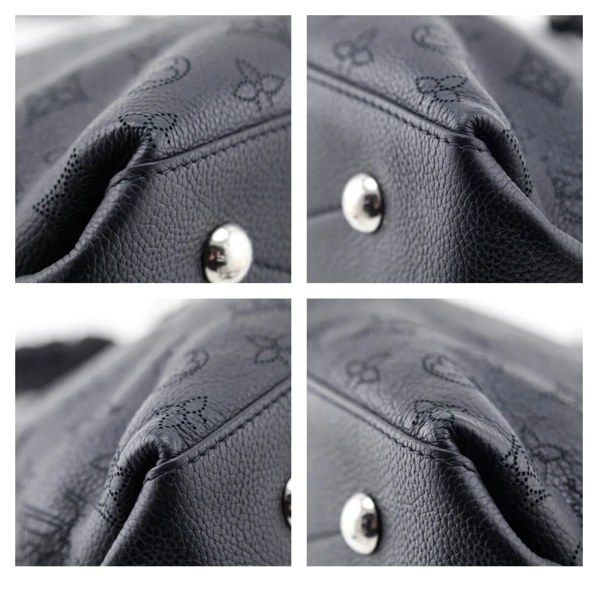 Louis Vuitton Black Mahina Beaubourg Hobo MM