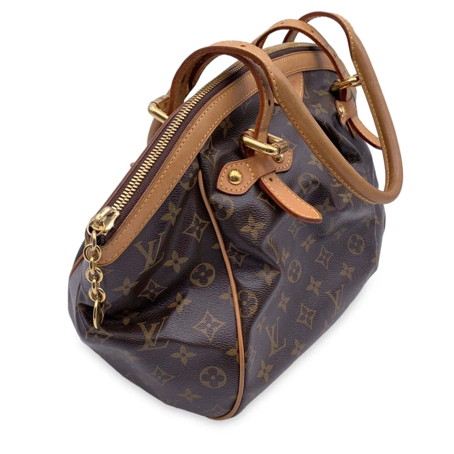 LOUIS VUITTON Brown Monogram Canvas Tivoli Gm Satchel Bag