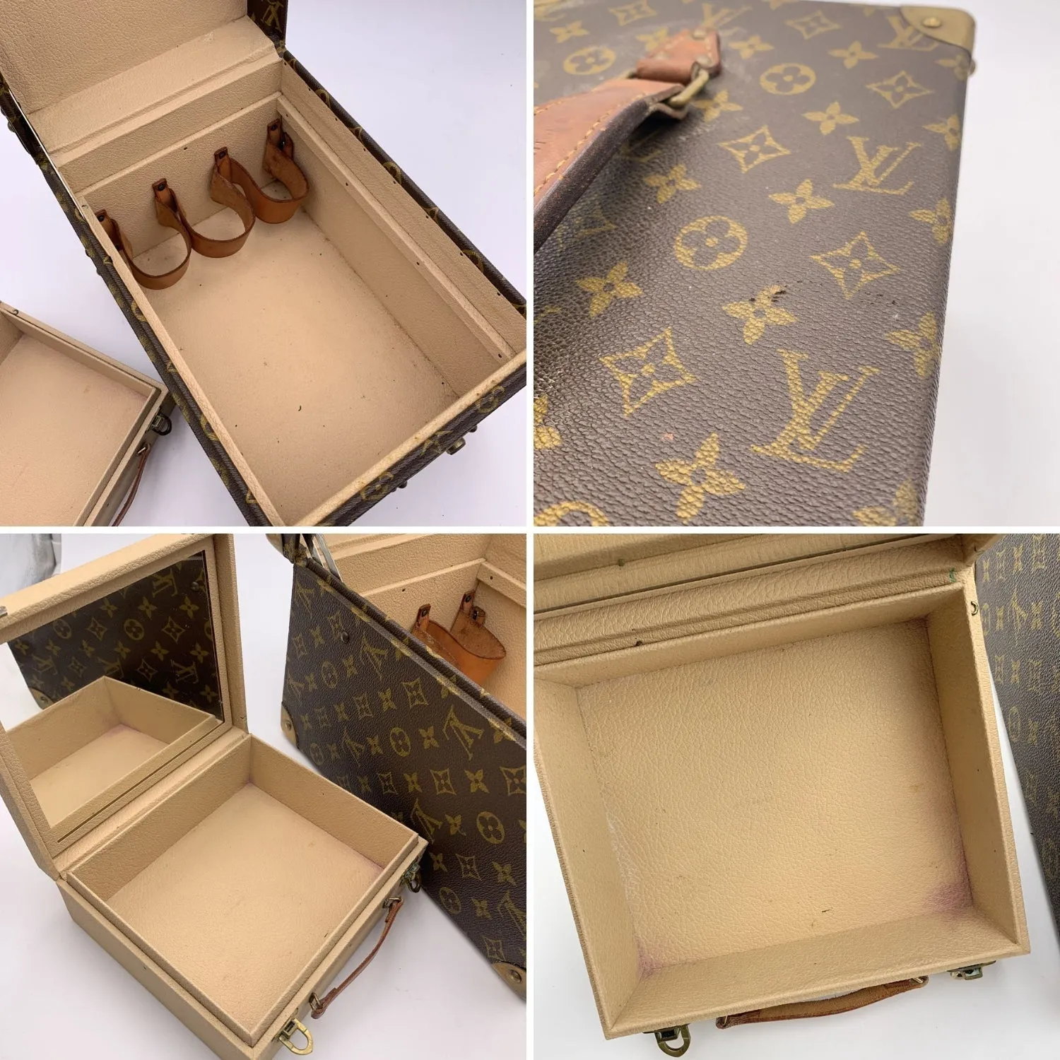 LOUIS VUITTON Vintage Monogram Boite Flacons Train Case