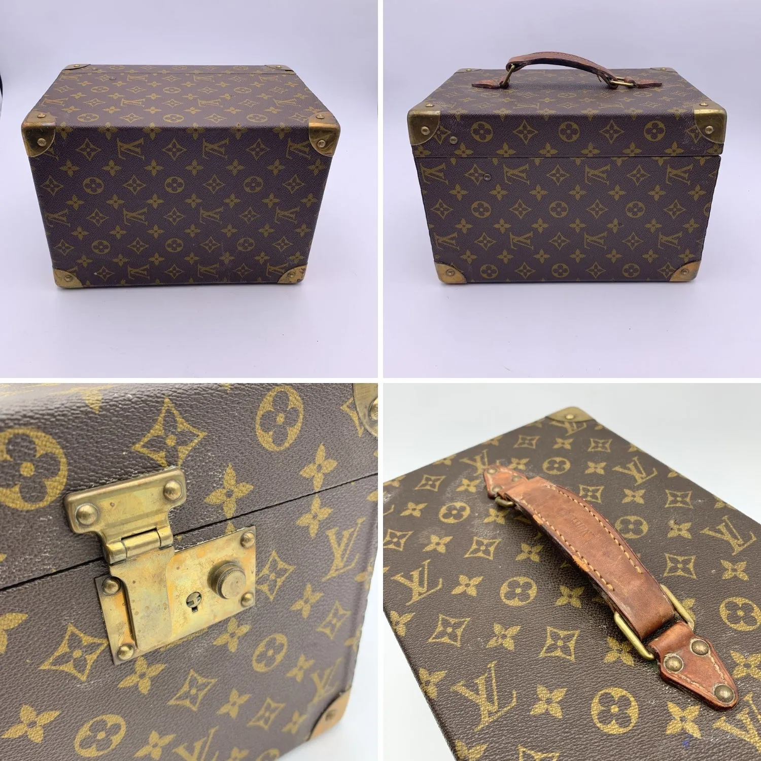 LOUIS VUITTON Vintage Monogram Boite Flacons Train Case