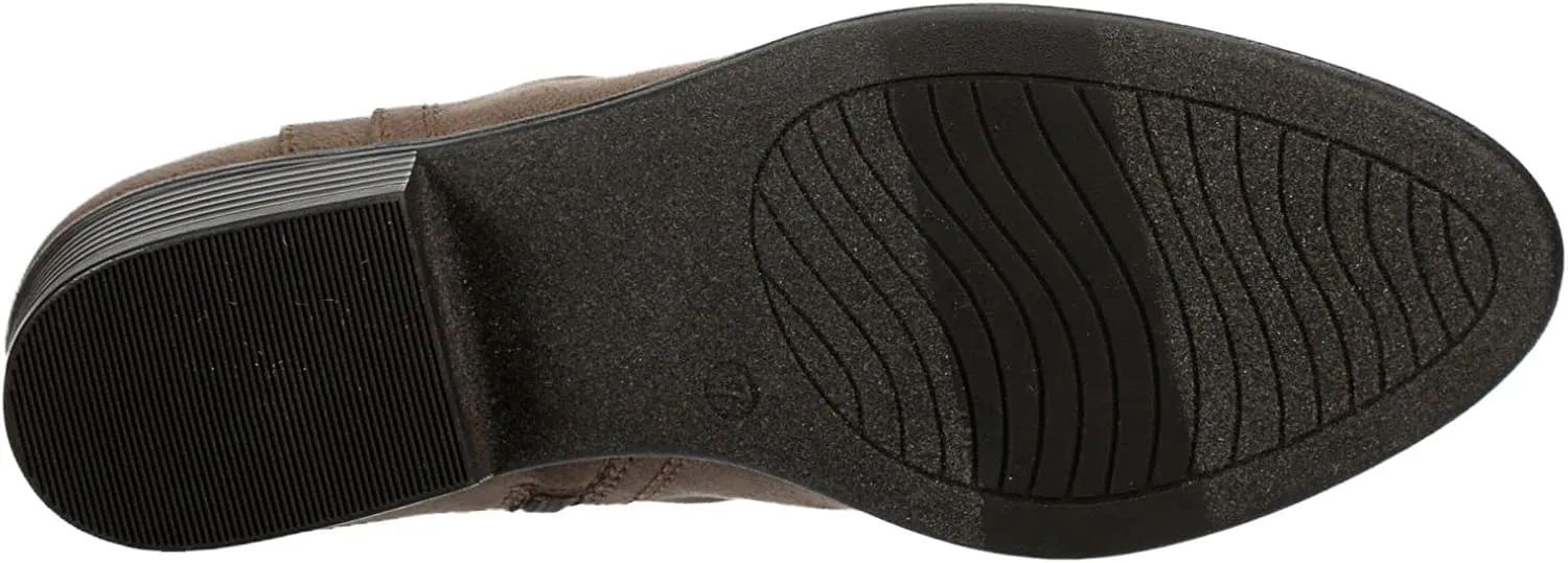 Lyla - Women's Leather Low Heel Zip-up Ankle Booties