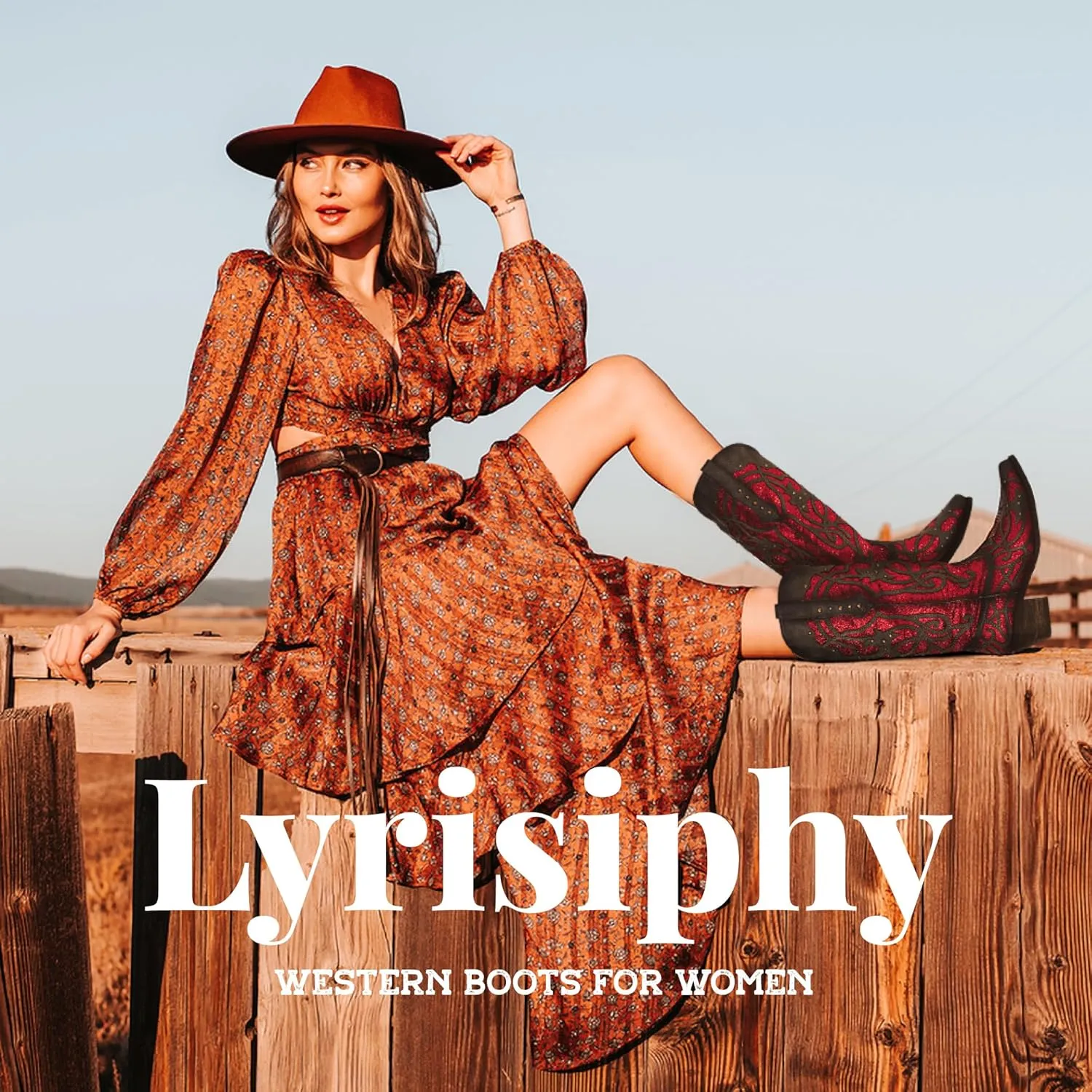 Lyrisiphy Sparkly Cowgirl Boots for Women Pointed Toe Pull-on Glitter Cowboy Boots Wedding Bridal Western Boots Knee High Boots