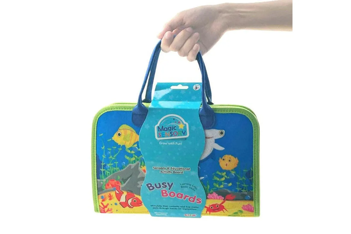 MAGIC SENSORY BUSY BOARD BLUE
