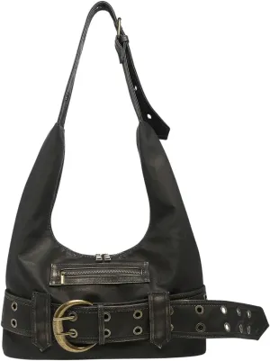 MakeMeChic Women's PU Leather Single Strap Zipper Vintage Medium Shoulder Bag Tote Handbags