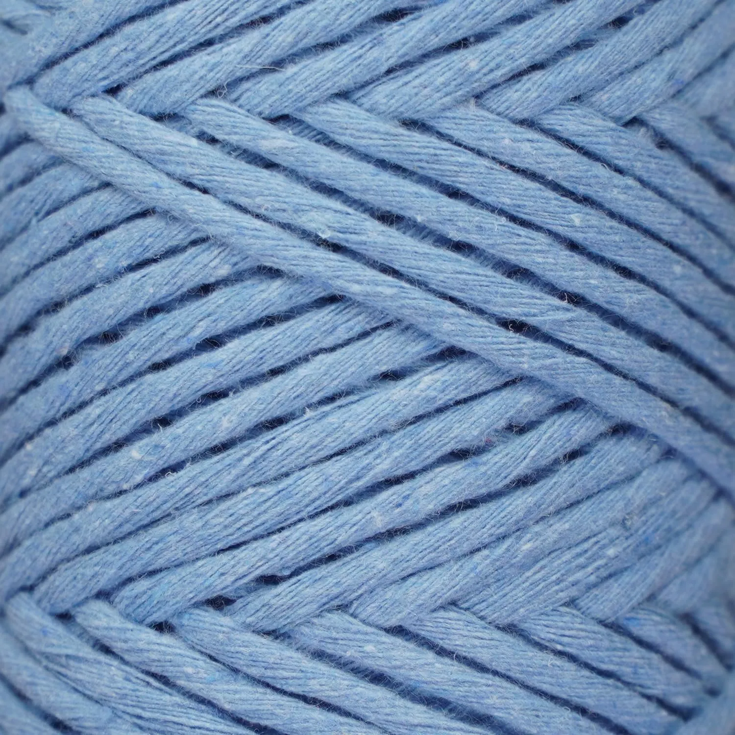 Makromecity, Single Strand Macrame Cord 3 mm x 100 Yards (300 feet) 3mm Single Strand Baby Blue Cotton Cord for Macrame Art & Crafts for Wall Hangings Recycled Cotton Cord Yarn DIY(Baby Blue, 1 Skein)