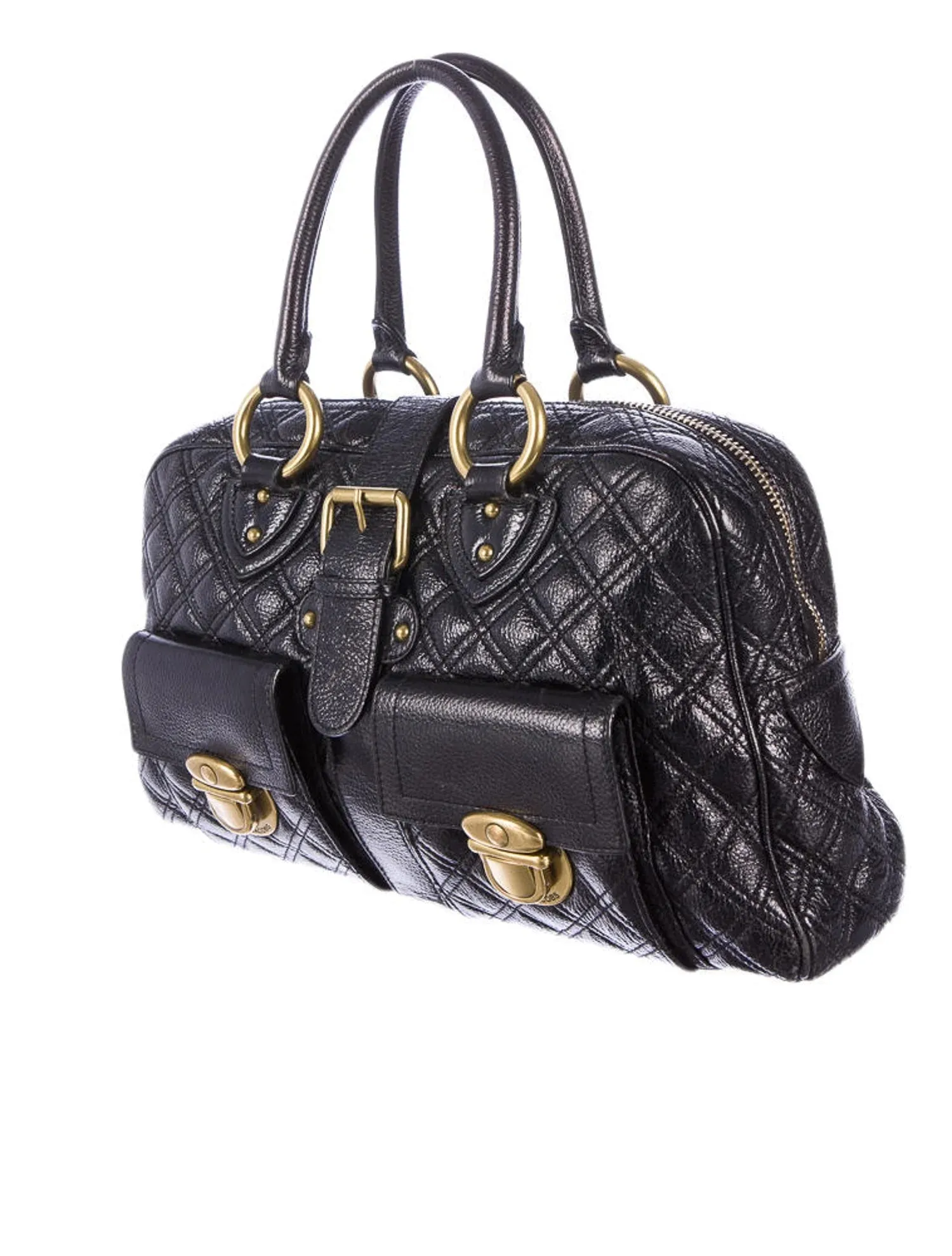 MARC JACOBS VENETIA QUILTED LEATHER SATCHEL