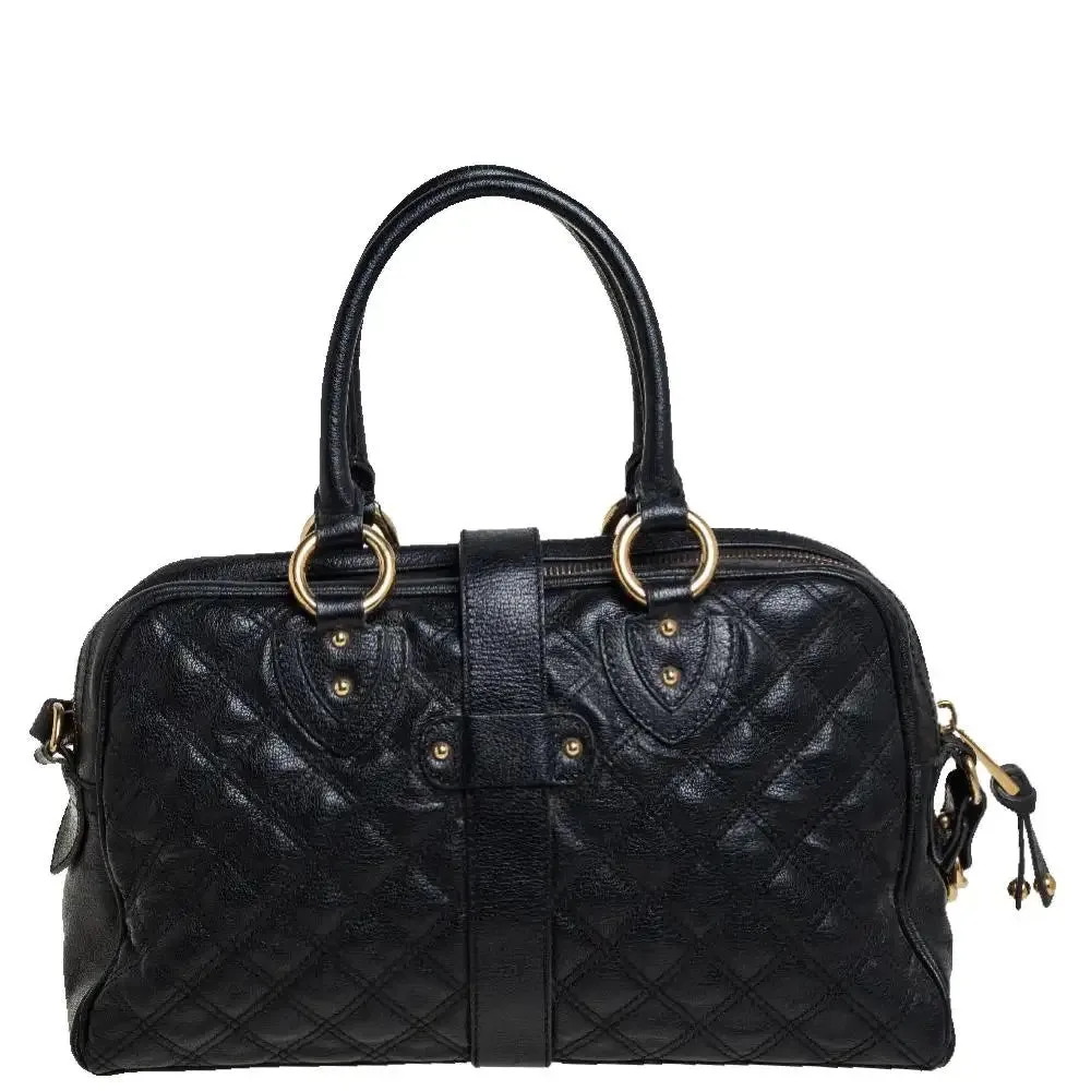 MARC JACOBS VENETIA QUILTED LEATHER SATCHEL