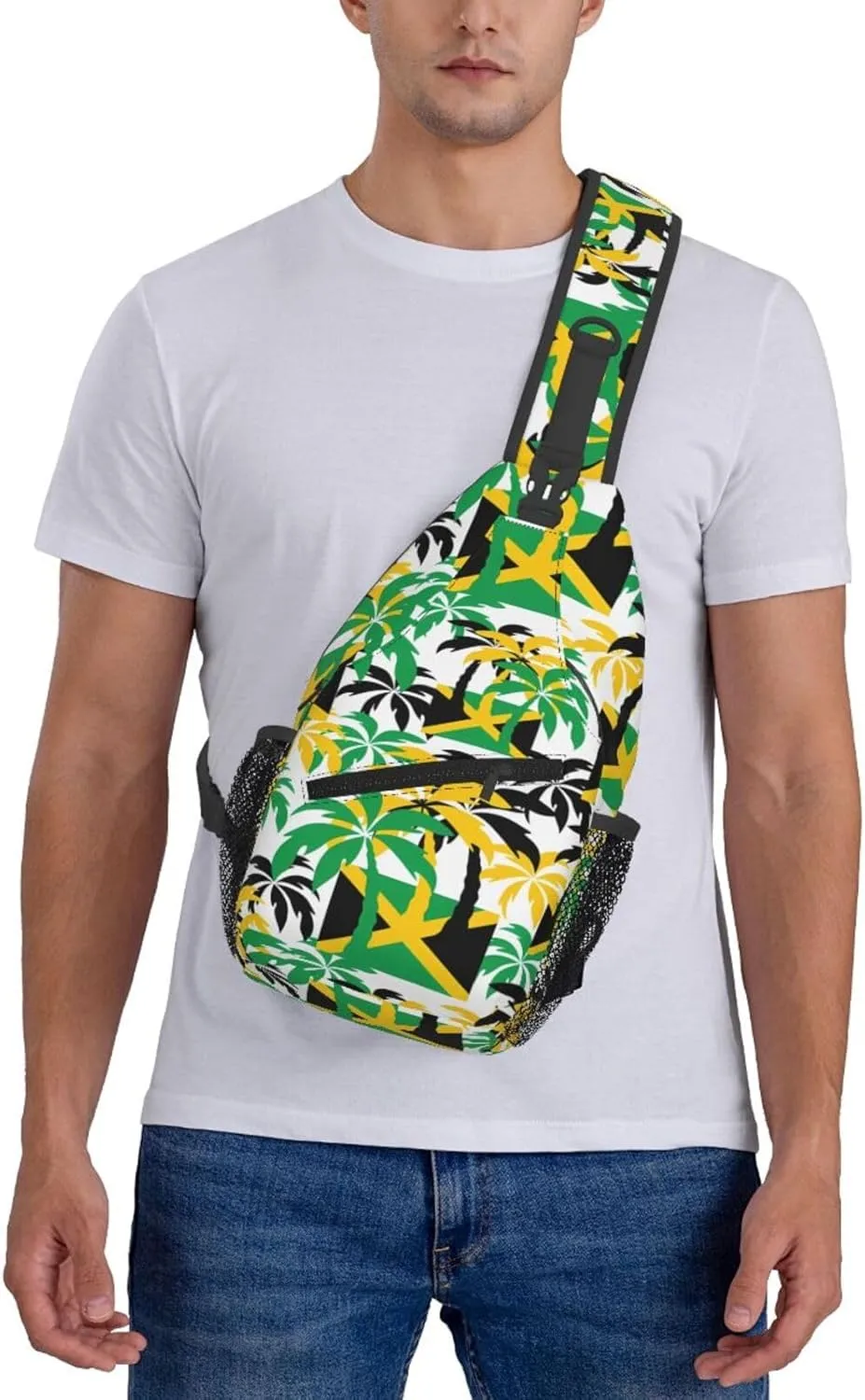 Marijuana Weed Leaf Chest Bags Crossbody Sling Bag Shoulder Bag Travel Hiking Daypack For Men Women
