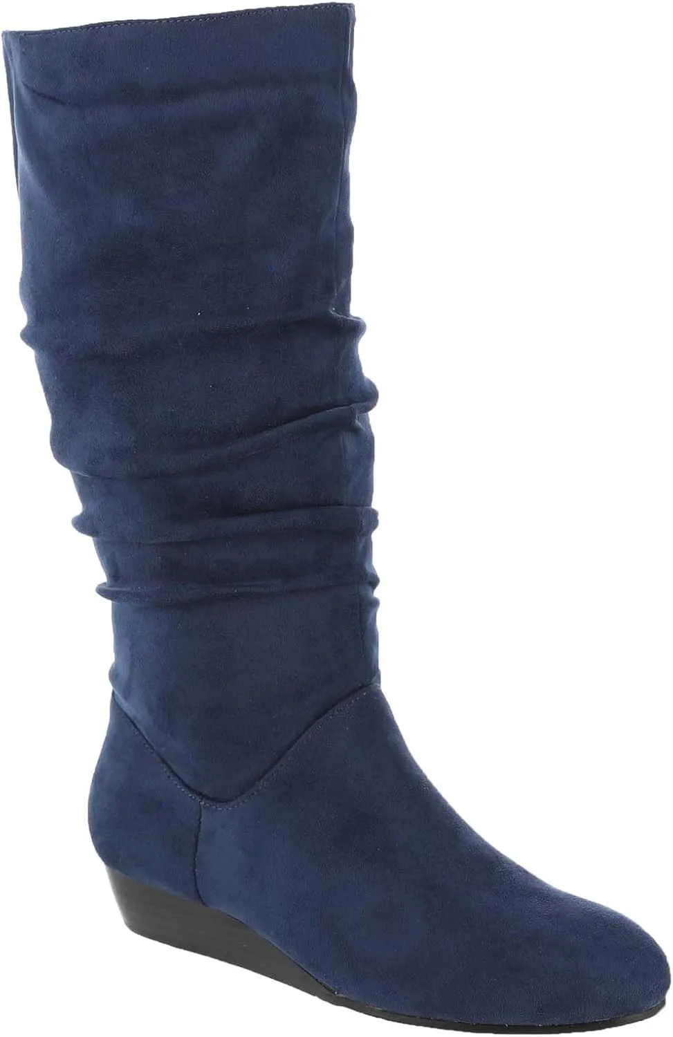 Masseys Women's Khloe Slouchy Mid Calf Wedge Boot