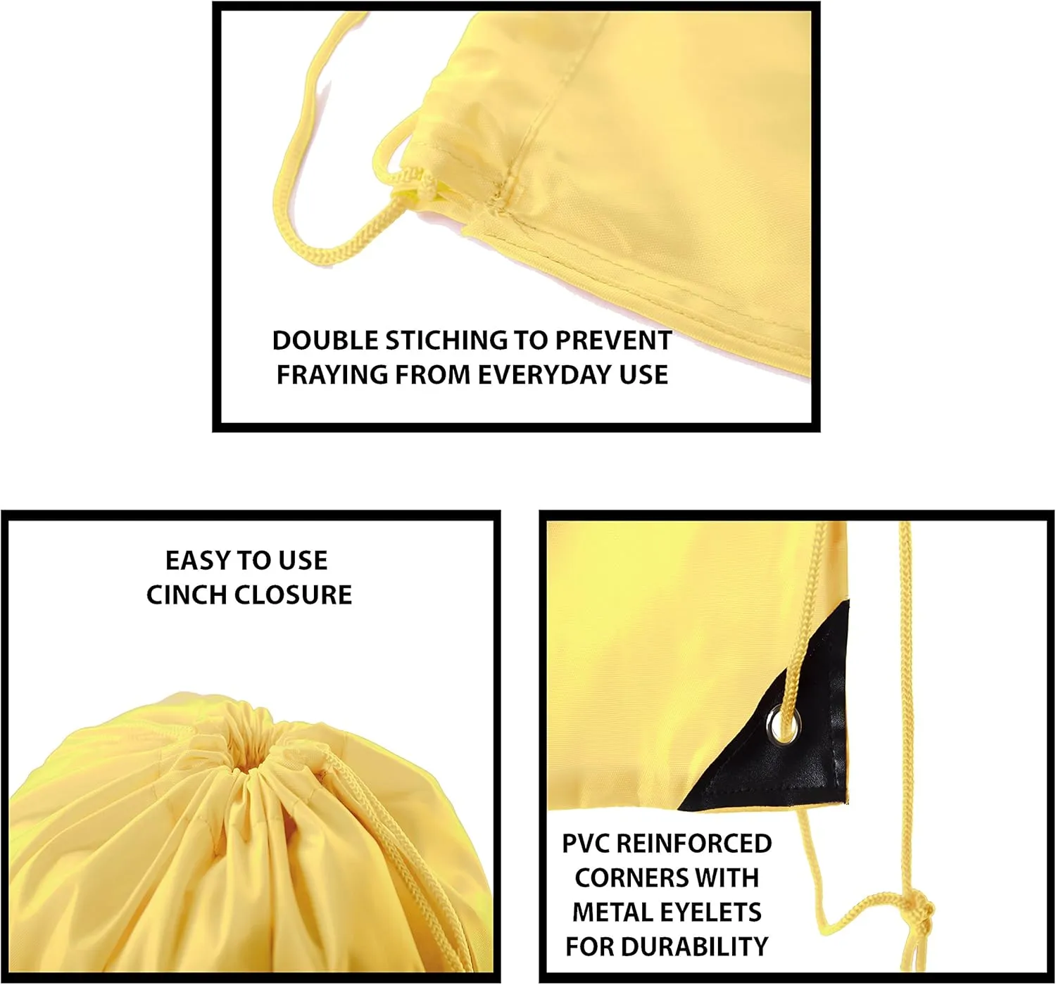 Mato & Hash Drawstring Bulk Bags Cinch Sacks Backpack Pull String Bags | 15 Colors | 1PK-100PK Available