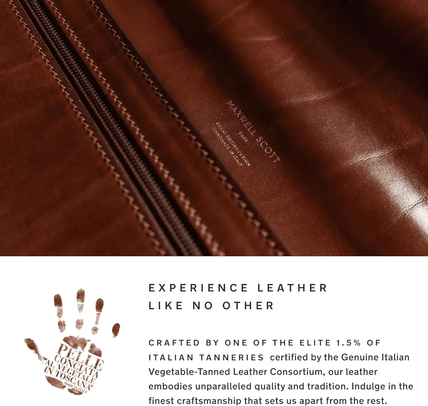 Maxwell Scott - Luxury Mens Womens Leather Carry-On Cabin Luggage for Travel - Handmade in Italy - The Farini Chestnut Tan