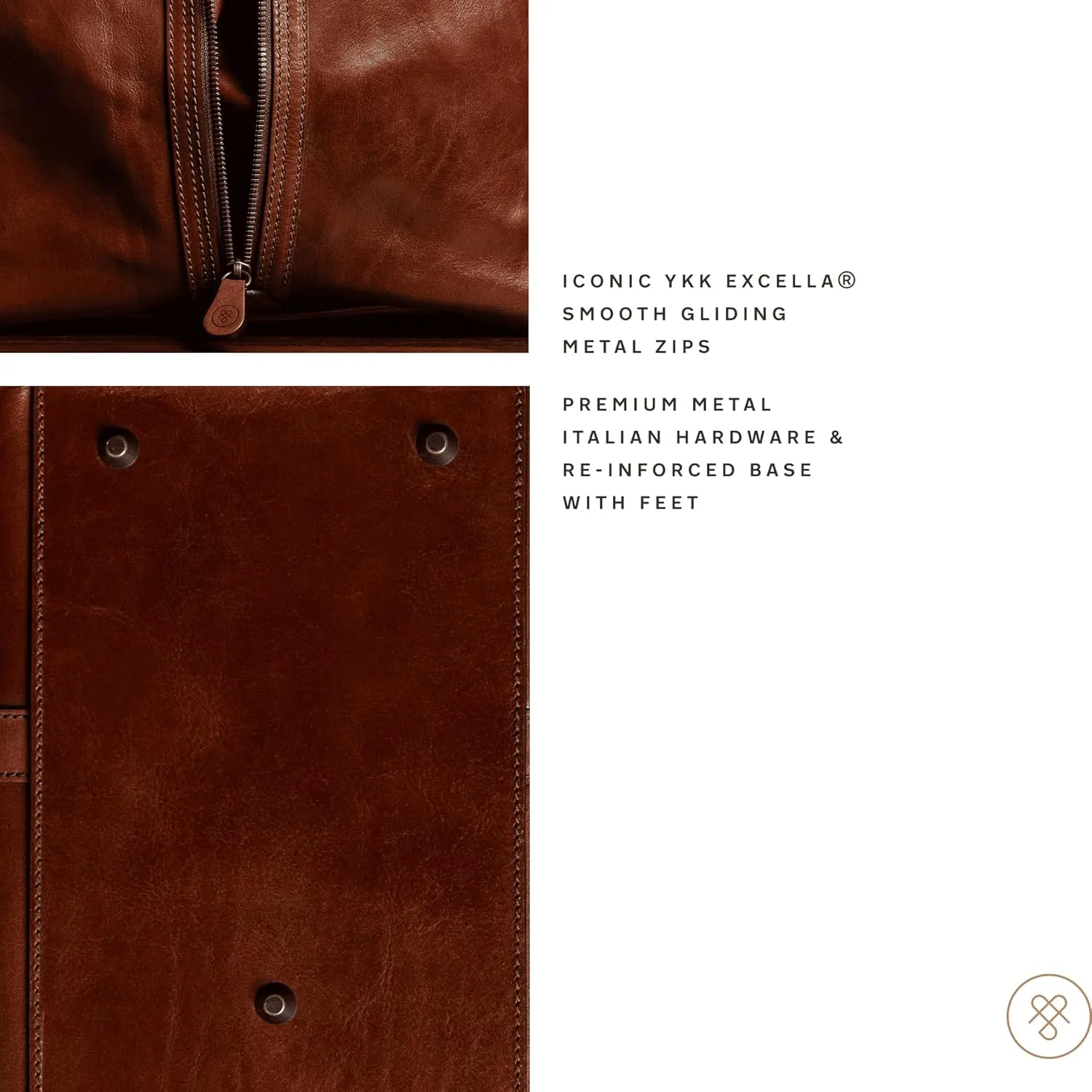 Maxwell Scott - Luxury Mens Womens Leather Carry-On Cabin Luggage for Travel - Handmade in Italy - The Farini Chestnut Tan
