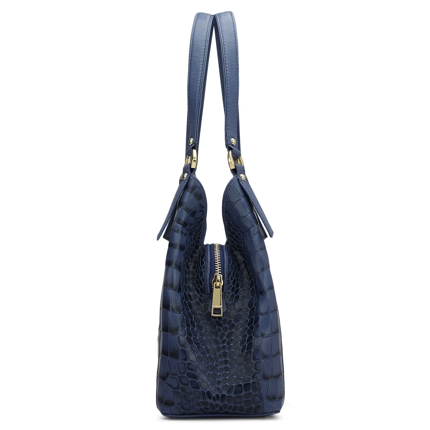 Medium Croco Leather Hobo - Stardust