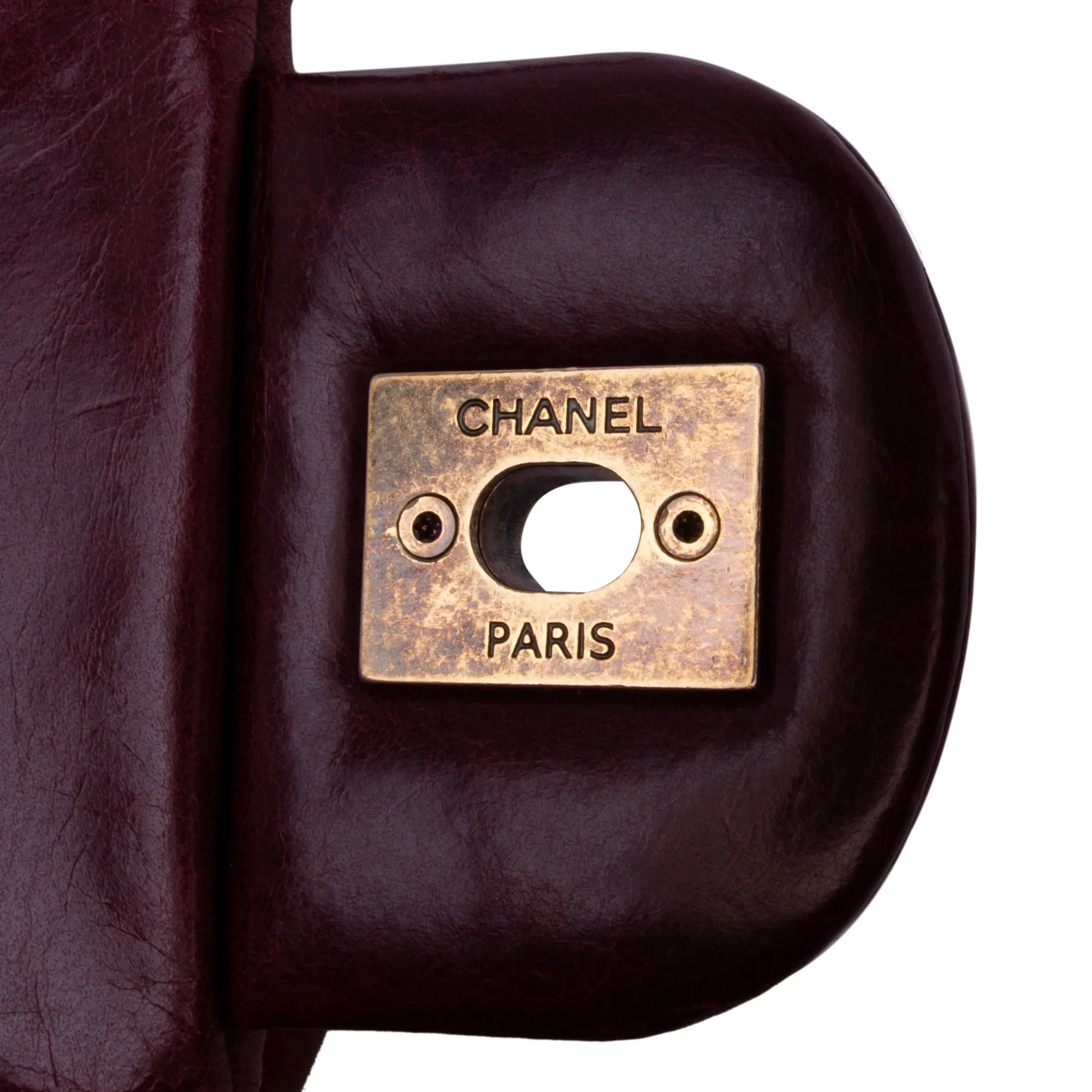 Medium Glazed Calfskin Castle Rock Top Handle Flap