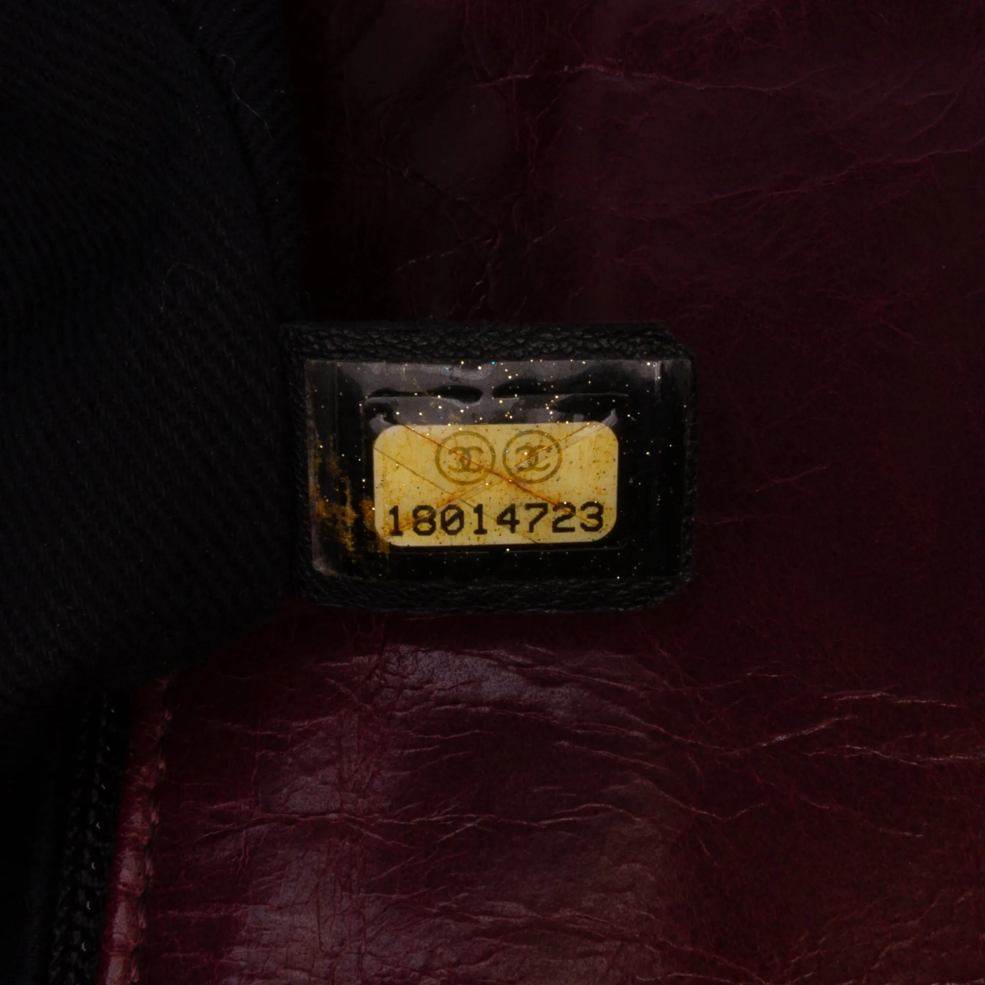 Medium Glazed Calfskin Castle Rock Top Handle Flap