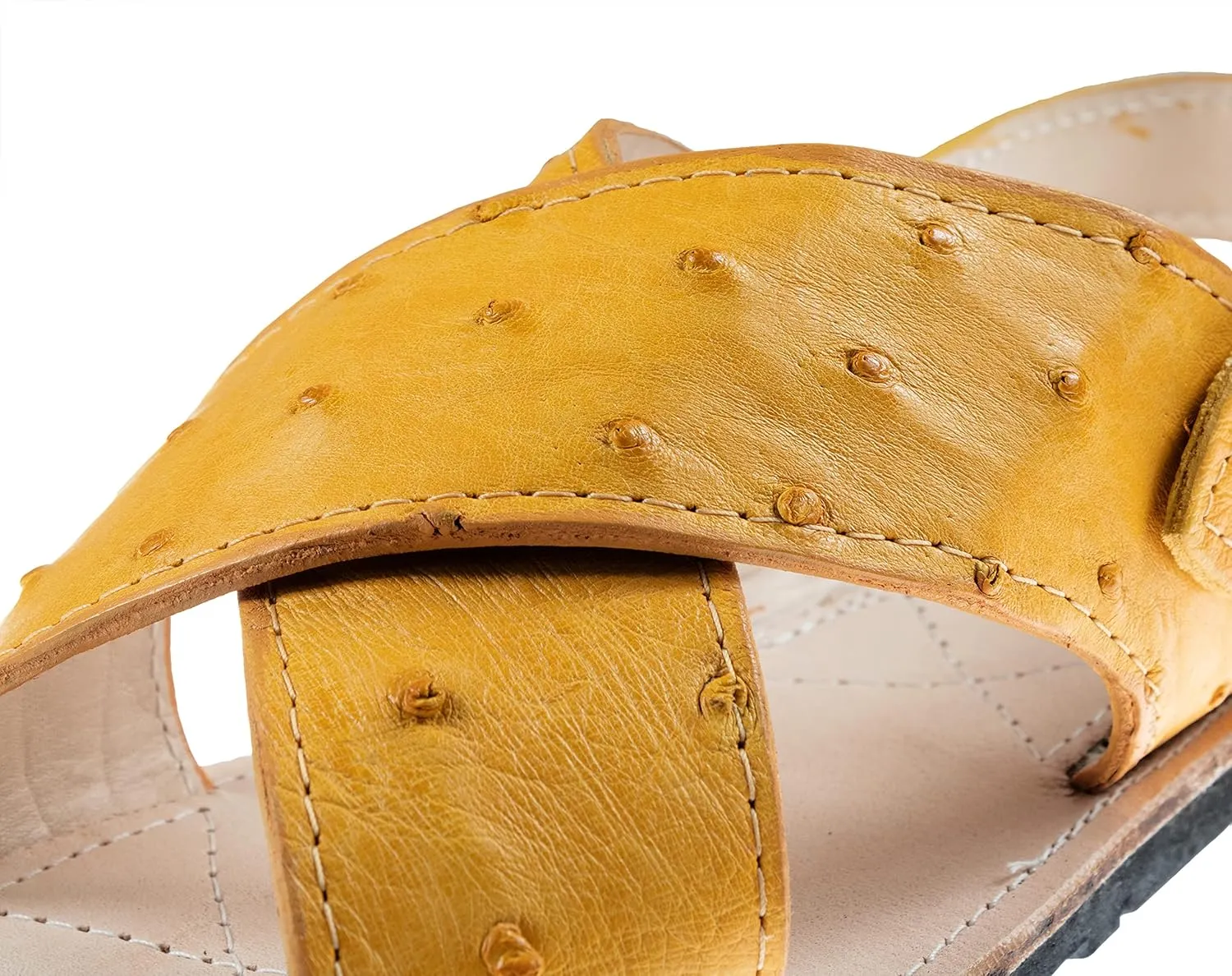 Men Exotic Sandals Genuine Ostrich Leather Huaraches Piel Avestruz