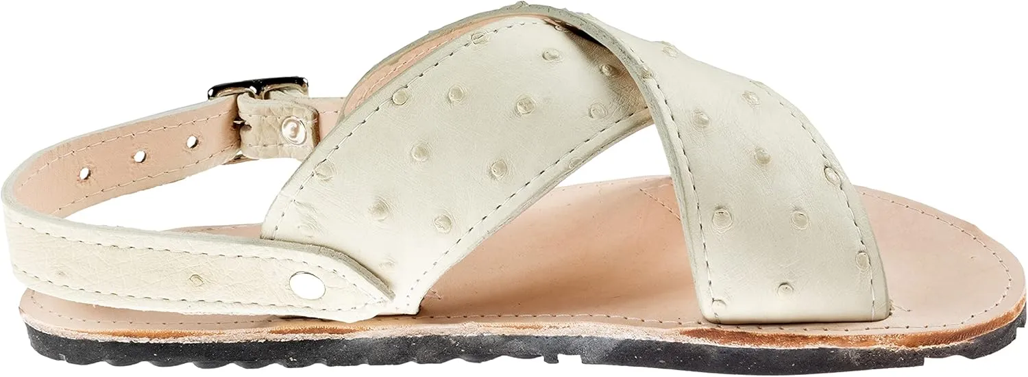 Men Exotic Sandals Genuine Ostrich Leather Huaraches Piel Avestruz