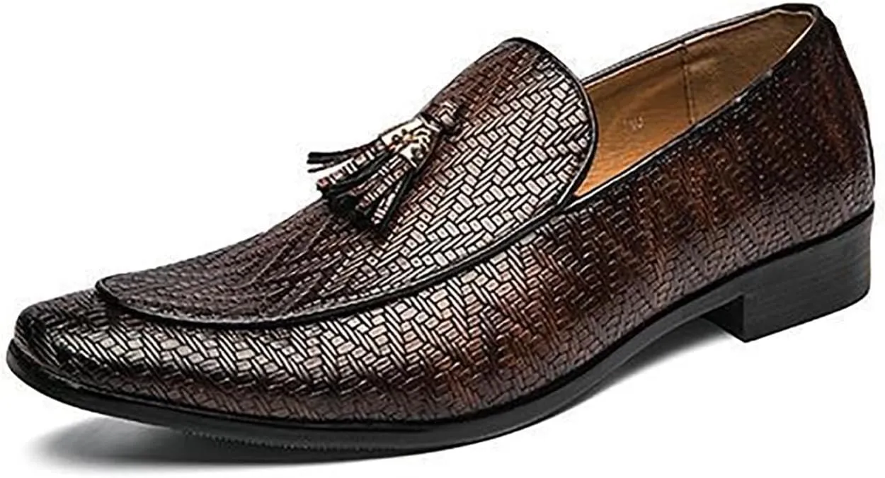 Men Oxford Shoes Lace Up Split Toe Men Dress Shoes， Suede Patchwork Crocodile Pointed Toe Prints Leather Shoes Men
