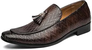 Men Oxford Shoes Lace Up Split Toe Men Dress Shoes， Suede Patchwork Crocodile Pointed Toe Prints Leather Shoes Men
