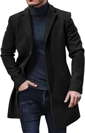 Men Plus Size Winter Coat Lapel Long Sleeve Padded Leather Vintage Thicken Coat Sheepskin Warm Rain Jacket Men