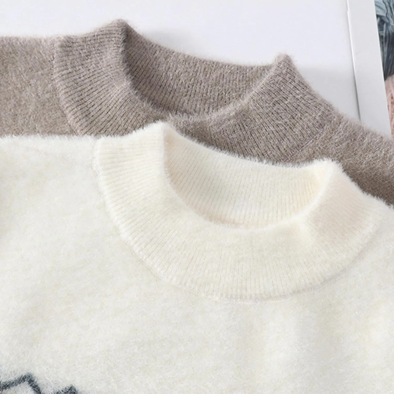 Mens Grandpa Knit Sweater Oversized Vintage Knitted Sweaters Striped Winter Spring Pullover Casual Jumper Tops