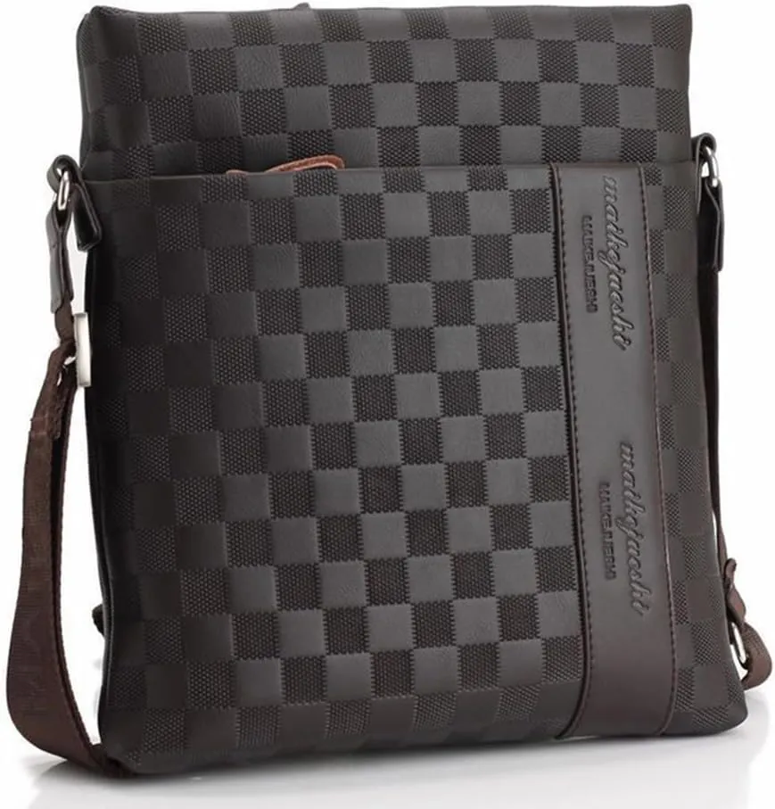 Men's Leather Crossbody Messenger Shoulder Bags Handbag Satchel Casual Day Bag