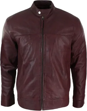 Mens Real Suede Leather Classic Zip Jacket Camel Turn Down Collar Vintage Retro