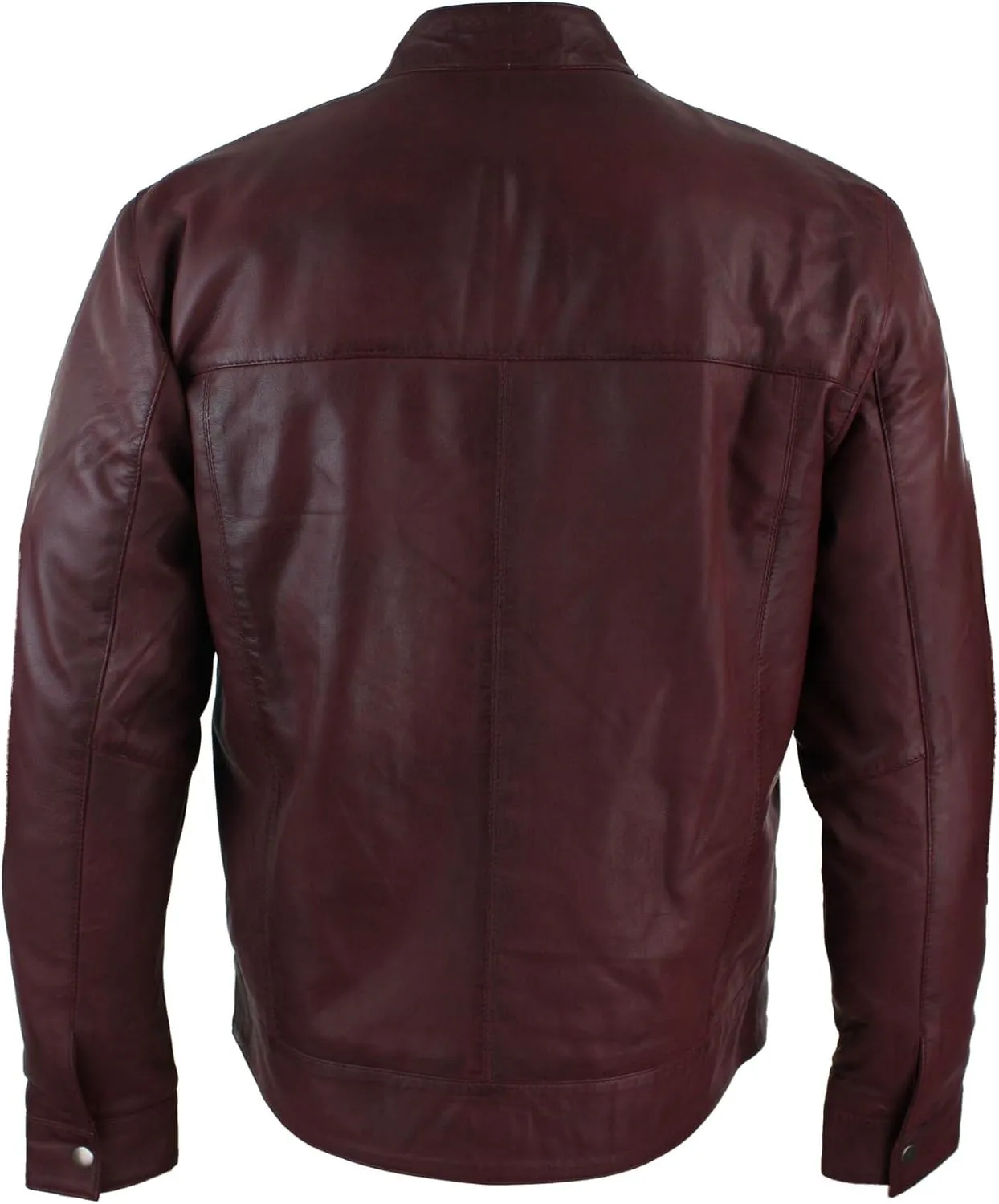 Mens Real Suede Leather Classic Zip Jacket Camel Turn Down Collar Vintage Retro