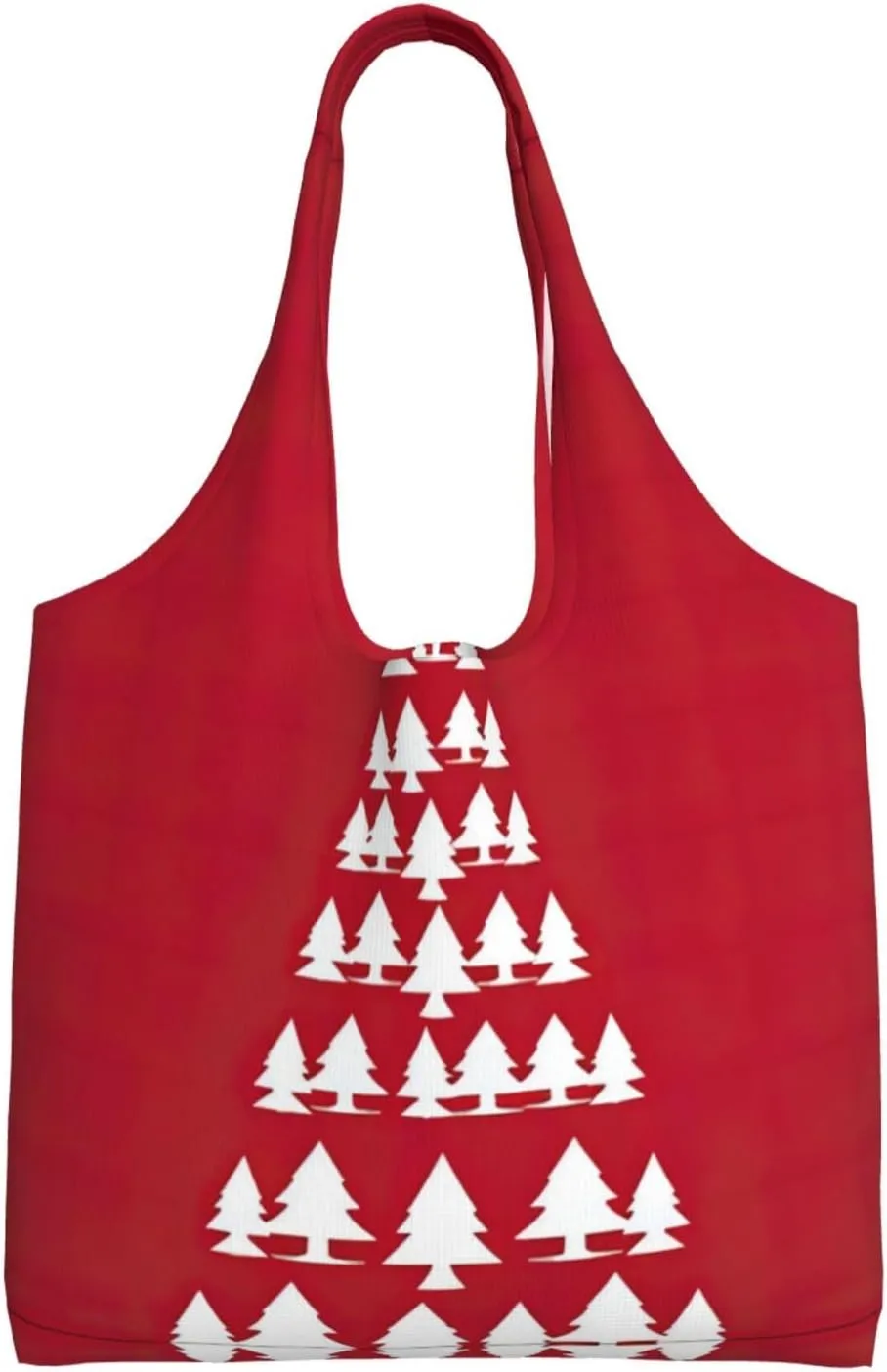 Merry Christmas Birch Tree Print Canvas Tote Bags,Reusable Cloth Bags For Shopping Beach Grocery Trendy