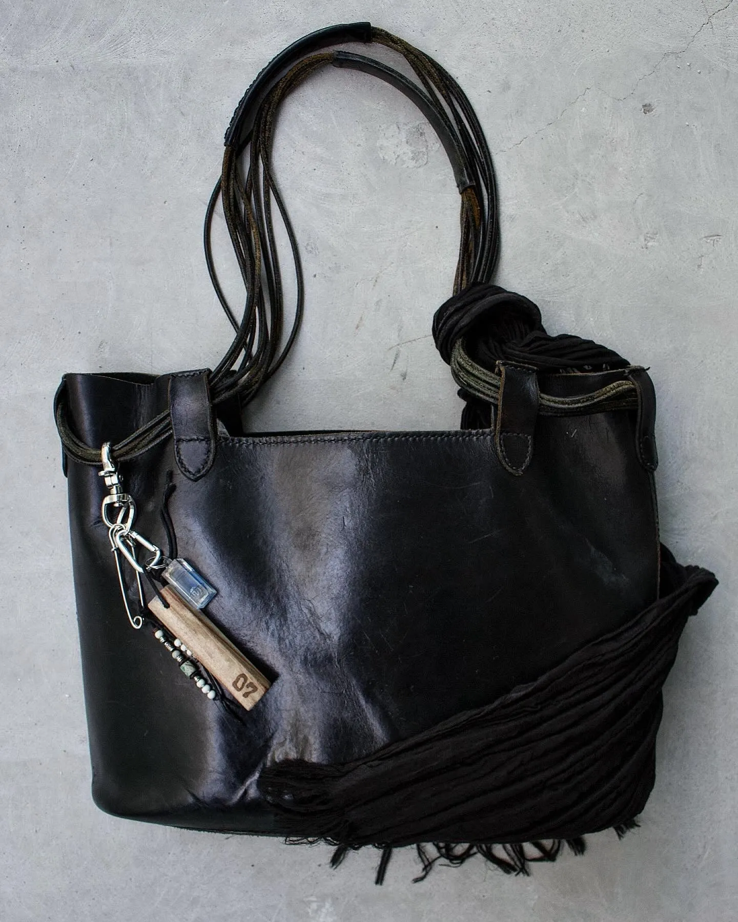 MiharaYasuhiro Late 90s Vintage Cowhide Leather Satchel Tote Bag