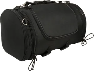 Milwaukee Performance SH683 Large Black Textile Duffel Style Motorcycle Sissy Bar Bag with Carry Strap - One Size