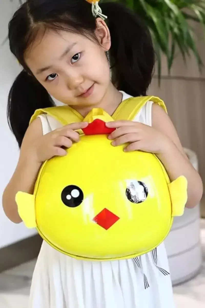 Mini Lightweight Kindergarten Cartoon Backpack For Kids - Yellow