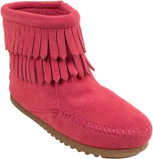 Minnetonka Children's Double Fringe Side Zip Boot