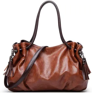 MINTEGRA Handbags for Women Hobo Shoulder Bags with Tassel Large Capacity Top Handle Bucket Bags